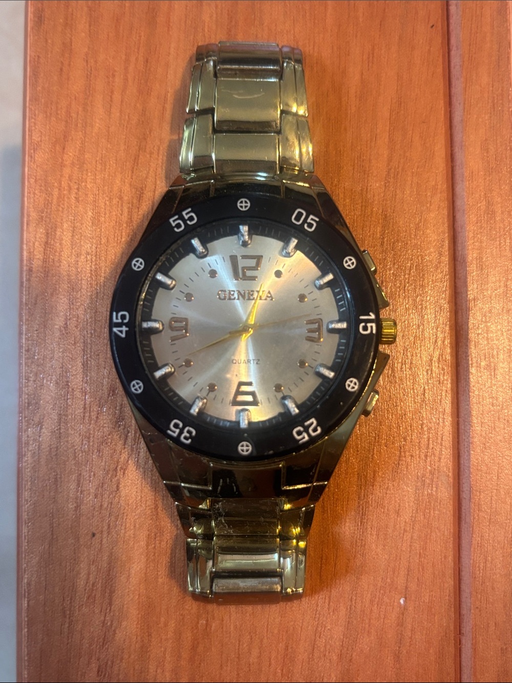 Geneva Gold Tone Stainless Steel Bracelet Watch